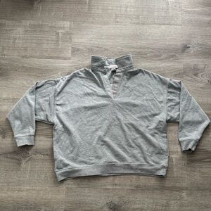 Heather Gray v-neck Crewneck